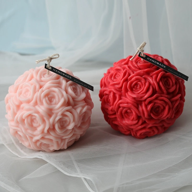 1pc Rose Ball Aromatherapy Scented Candle Valentine's Day Gift